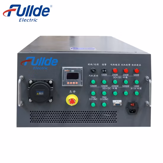 Banque de charge résistive montée sur support du centre de données 6kw de cycle de service continu IP23 de contrôle manuel/automatique refroidi par air d'AC/DC